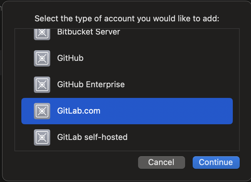 Gitホスティングサービスを選択